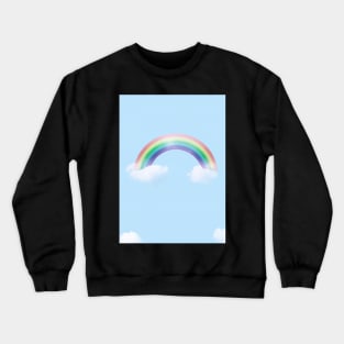 Rainbow an Clouds Crewneck Sweatshirt